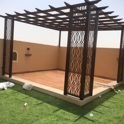 برجولات حدائق حديد في جدة